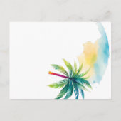 海岸のビーチでの宝探しゲーム 案内ポストカード (裏面)