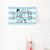 海岸のビーチでの最後のバチェロレッテパーティーのストライプ 横断幕 (インサイチュ)