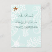 海岸のビーチでの目的地ウェディングの詳細を挿入 エンクロージャーカード (正面)