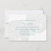 海岸のビーチのサンドダラー結婚式のウェブサイトへの出欠確認 出欠カード (正面)