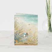 海岸のビーチをテーマにした想い出便箋 サンキューカード (裏面)