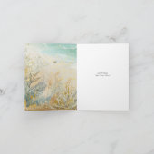 海岸のビーチをテーマにした想い出便箋 サンキューカード (内部)