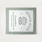 海岸のブライズメイドウィークエンドビーチクラブ タペストリー (正面(横))