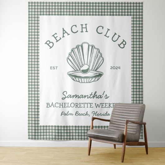 海岸のブライズメイドウィークエンドビーチクラブ タペストリー (インサイチュ)