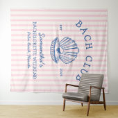 海岸のブライズメイドパーティー 青 ピンク バッチクラブ タペストリー (インサイチュ(横))