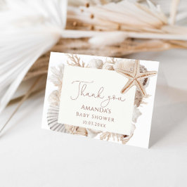 海岸のブライダルシャワー サンキューカード