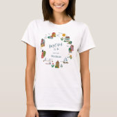 海岸のマリンテーマのママになるためのベビーシャワー Tシャツ (正面)