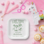 海岸のモダンなコックテールパーティー グリーン ペーパープレート (パーティー)