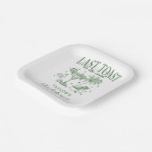 海岸のモダンなコックテールパーティー グリーン ペーパープレート (傾斜あり)