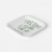 海岸のモダンなコックテールパーティー グリーン ペーパープレート (傾斜あり)