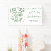 海岸のモダンなコックテールパーティー グリーン 横断幕 (インサイチュ)