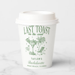 海岸のモダンなコックテールパーティー グリーン 紙コップ