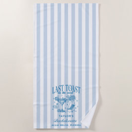 海岸のモダンなコーストパーティーブルー ビーチタオル