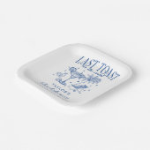 海岸のモダンなコーストパーティーブルー ペーパープレート (傾斜あり)