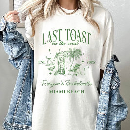 海岸のモダンなコーストパーティー グリーン Tシャツ
