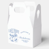 海岸のモダンな独身最後のパーティーブルー フェイバーボックス (オープン)