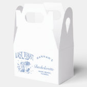 海岸のモダンな独身最後のパーティーブルー フェイバーボックス (オープン)