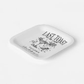 海岸のモダンな独身最後のパーティー　ブラック ペーパープレート (傾斜あり)