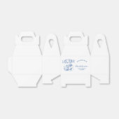 海岸のモダンな独身最後のパーティー 青 フェイバーボックス (折り畳みなし)