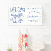 海岸のモダンな独身最後の夜会 青 横断幕 (インサイチュ)