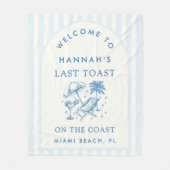 海岸のモダンな独身最後の夜 フリースブランケット (正面)