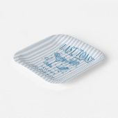 海岸のモダンな青い独身最後のパーティー ペーパープレート (傾斜あり)