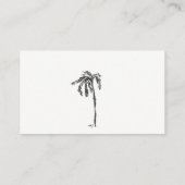 海岸のヤシの木のスケッチおむつくじ赤ちゃんシャワー エンクロージャーカード (裏面)