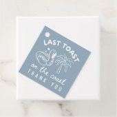 海岸のラストトースト 結婚式前最後の独身パーティーのお favors タグ (インサイチュ)