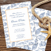 海岸のリゾートまたはレストランでの海辺のイベント 招待状