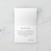 海岸の光の下の海辺のロマンス サンキューカード (内部)