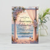 海岸の光の下の海辺のロマンス 招待状 (スタンド正面)