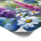 海岸の別荘と灯台 水彩画 ポスター (コーナー)