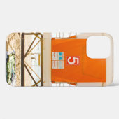 海岸の前の橙|だいだい}と白の小屋 Case-Mate iPhoneケース (裏面 (横))