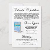 海岸の執筆退去の作家の生命コーチビジネス 招待状 (裏面)