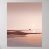 海岸の夕日をテーマにした壁アート - リビングルームの装飾に最適 ポスター (正面)
