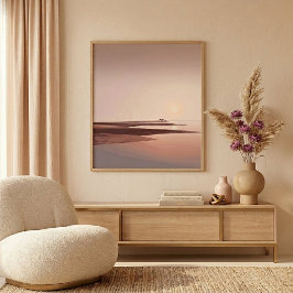 海岸の夕日をテーマにした壁アート - リビングルームの装飾に最適 ポスター