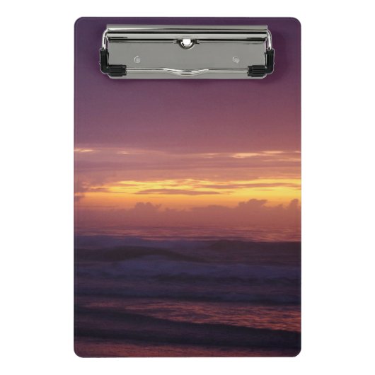 海岸の夕焼け ミニクリップボード (正面)