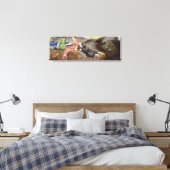 海岸の女の子， c.1884-85 キャンバスプリント (インサイチュ (寝室))