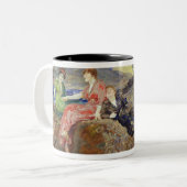 海岸の女の子、c.1884-85 ツートーンマグカップ (正面左)