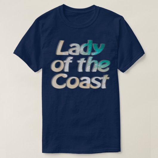 海岸の女性 Tシャツ (デザイン正面)