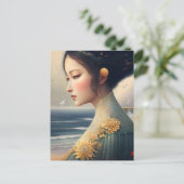 海岸の女 ポストカード (スタンド正面)