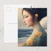 海岸の女 ポストカード (正面/裏面)