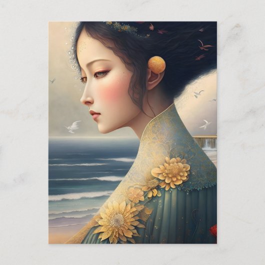 海岸の女 ポストカード (正面)