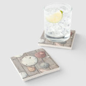 海岸の宝物 ストーンコースター (横)