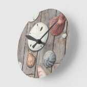 海岸の宝物 ラウンド壁時計 (傾斜)