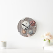 海岸の宝物 ラウンド壁時計 (ホーム)