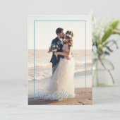 海岸の宝物 結婚式の写真にお礼 サンキューカード (スタンド正面)