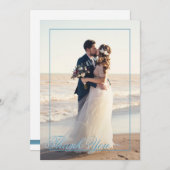 海岸の宝物 結婚式の写真にお礼 サンキューカード (正面/裏面)