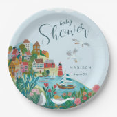 海岸の少年ベビーシャワーパーティー ペーパープレート (正面)