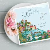 海岸の少年 ベイビーシャワーパーティー スタンダードランチョンナプキン